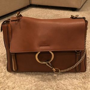 Chloe Faye Day Shoulder Bag Medium Calfskin Tan